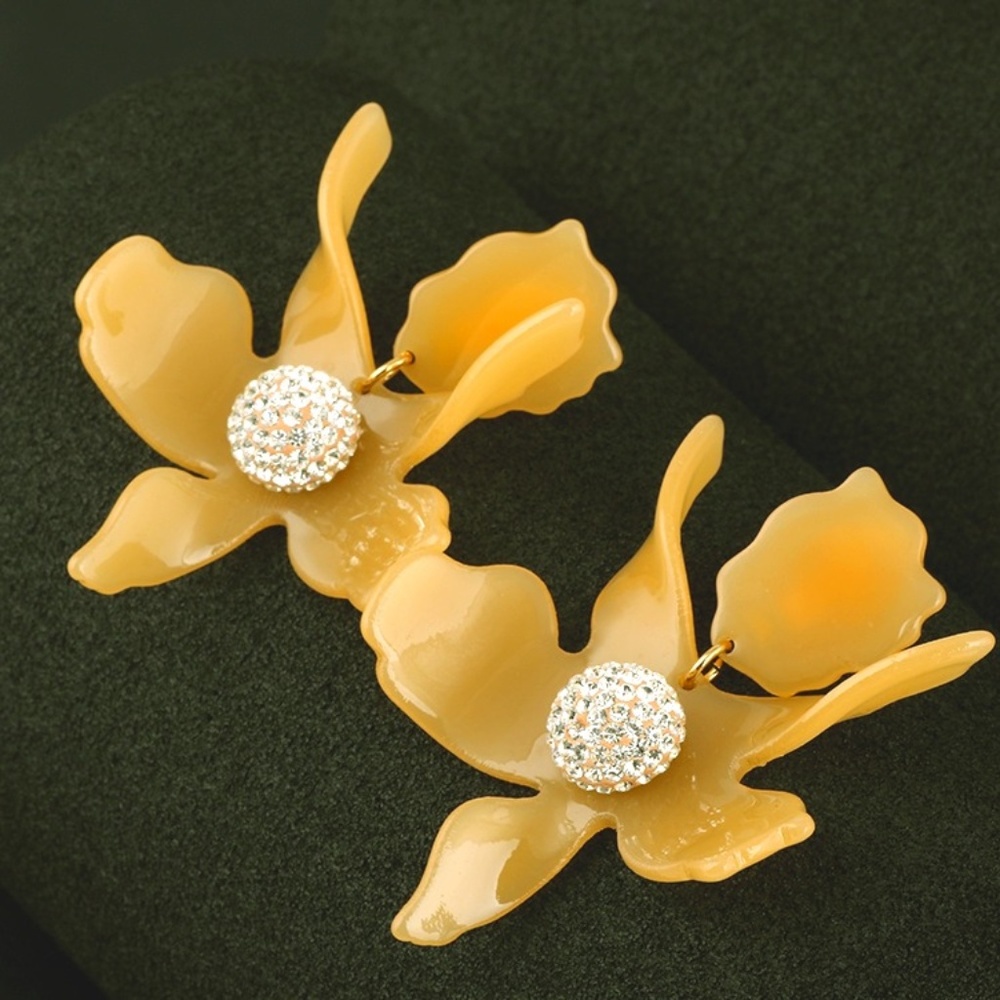 Lele Sadoughi Crystal Lily Earrings - Picture 3 of 8